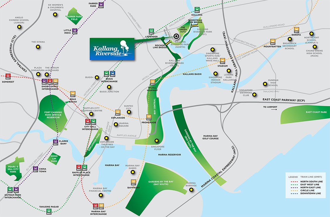 Kallang Riverside Location Map - Singapore