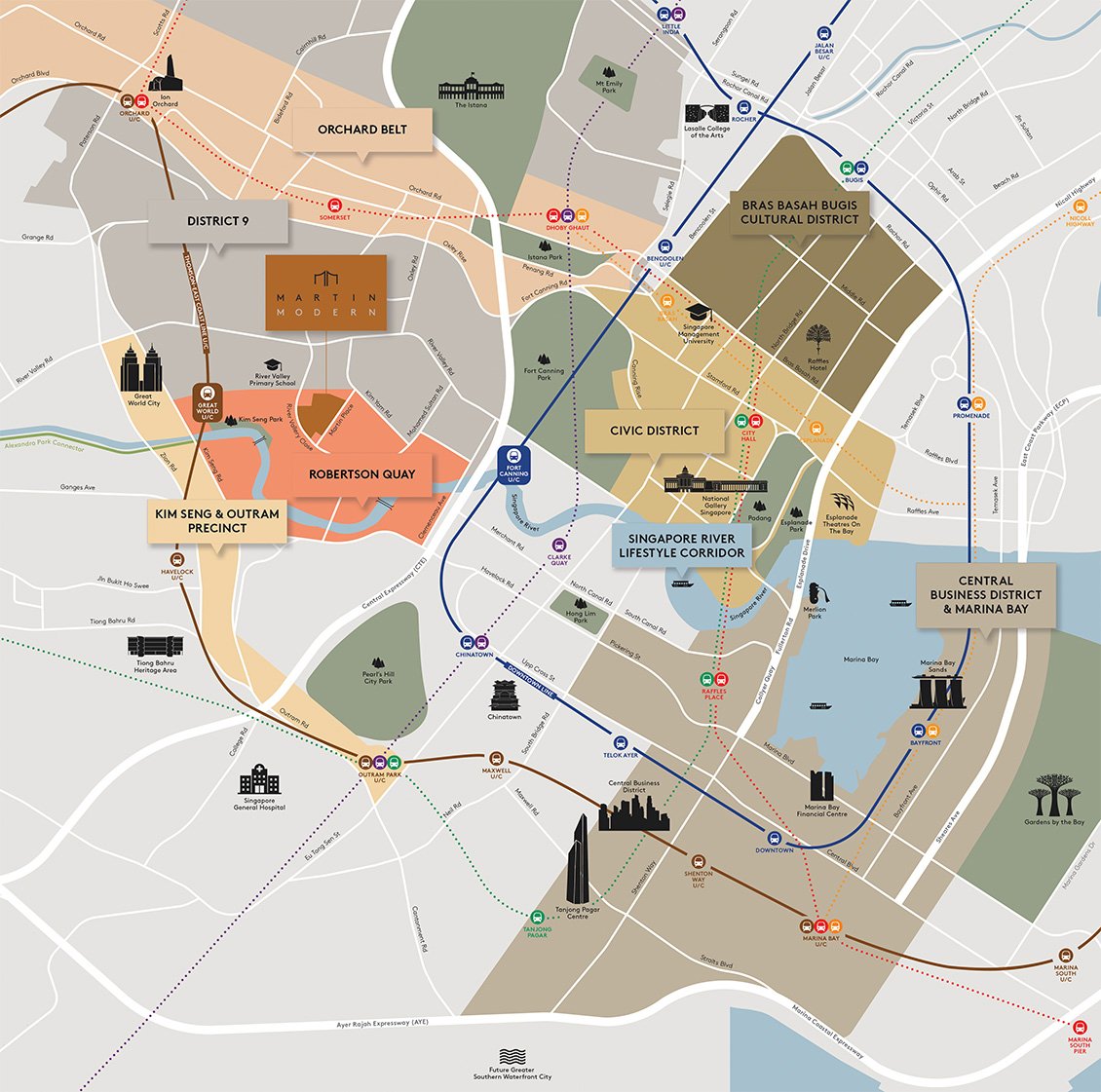 Martin Modern Location Map - Singapore