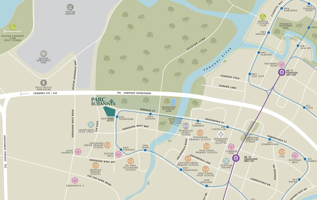 Parc Botannia Location Map - Singapore