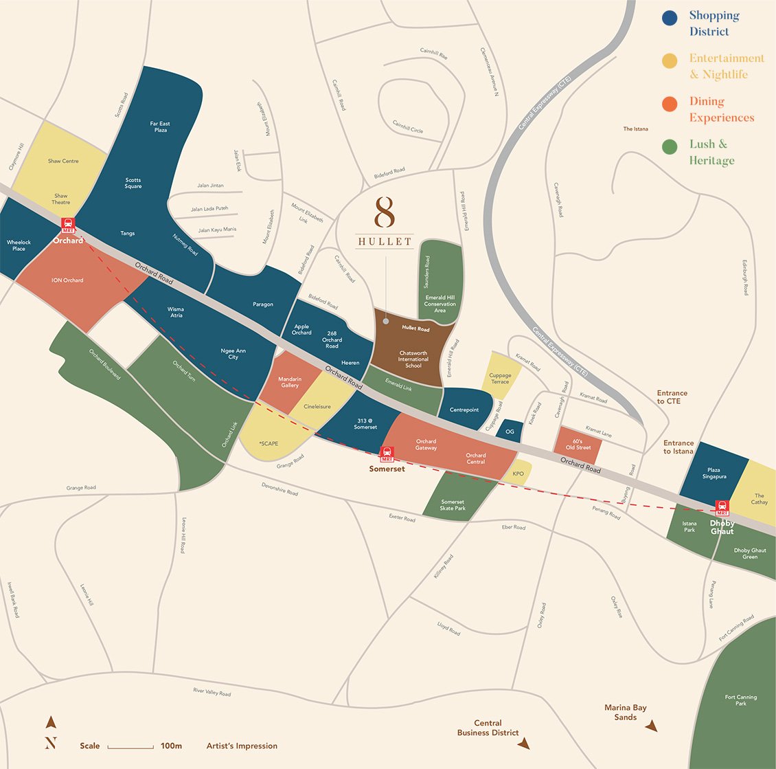 8 Hullet Location Map - Singapore