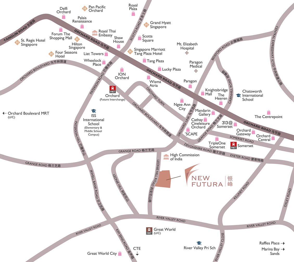 New Futura Location Map - Singapore