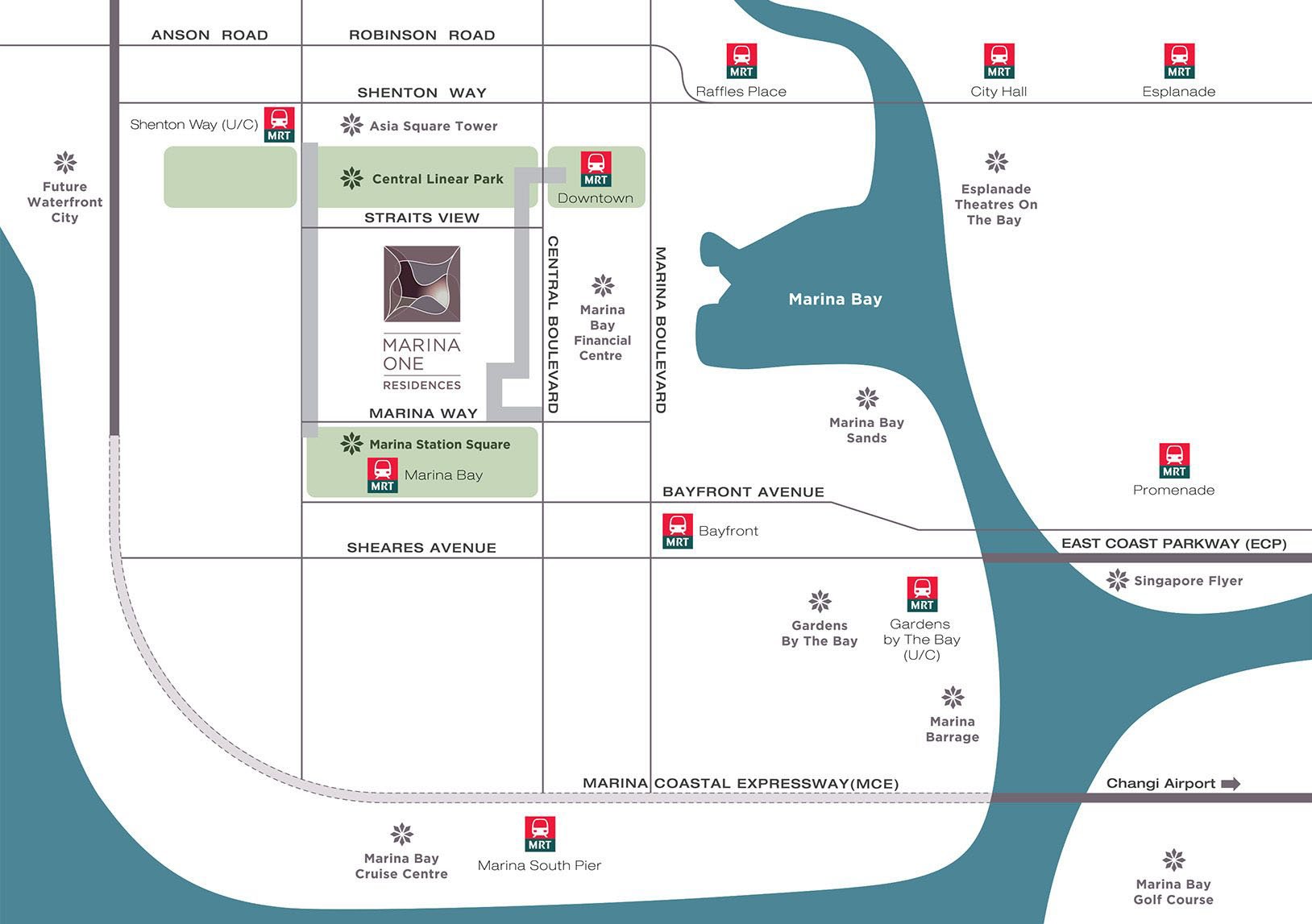 Marina One Residences Location Map - Singapore