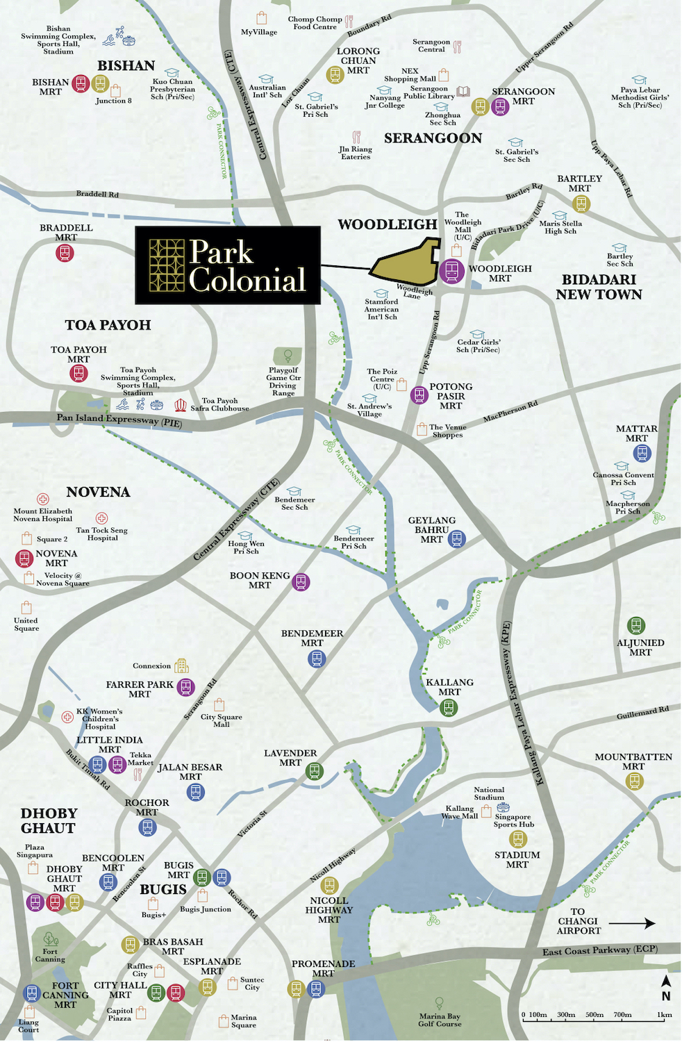 Park Colonial Location Map