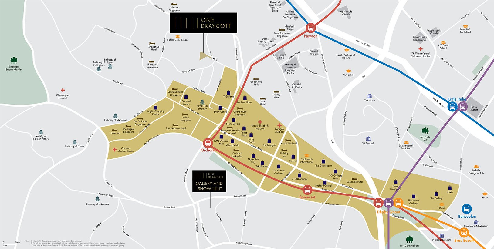 One Draycott Location Map - Singapore