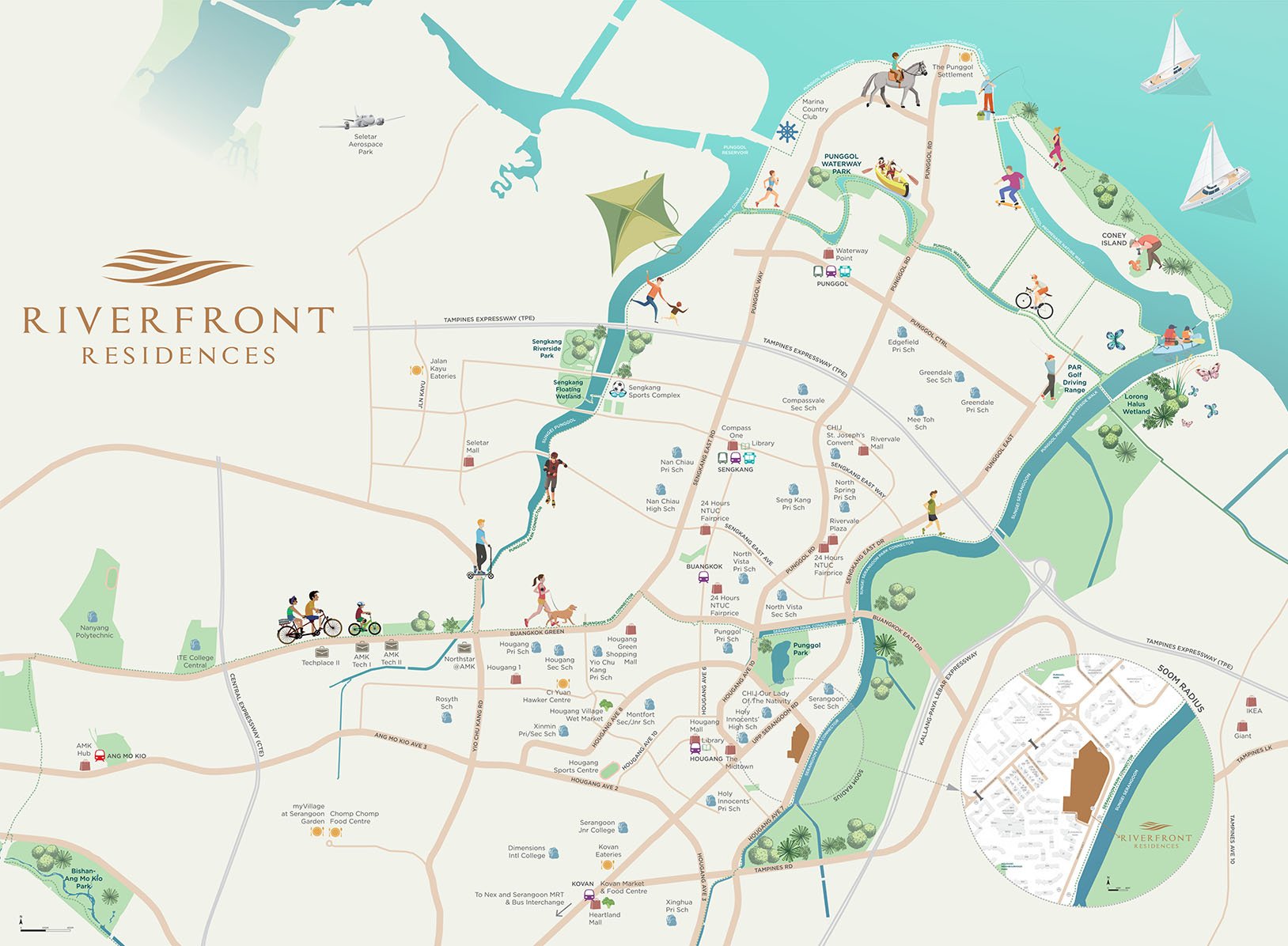 Riverfront Residences Location Map - Singapore