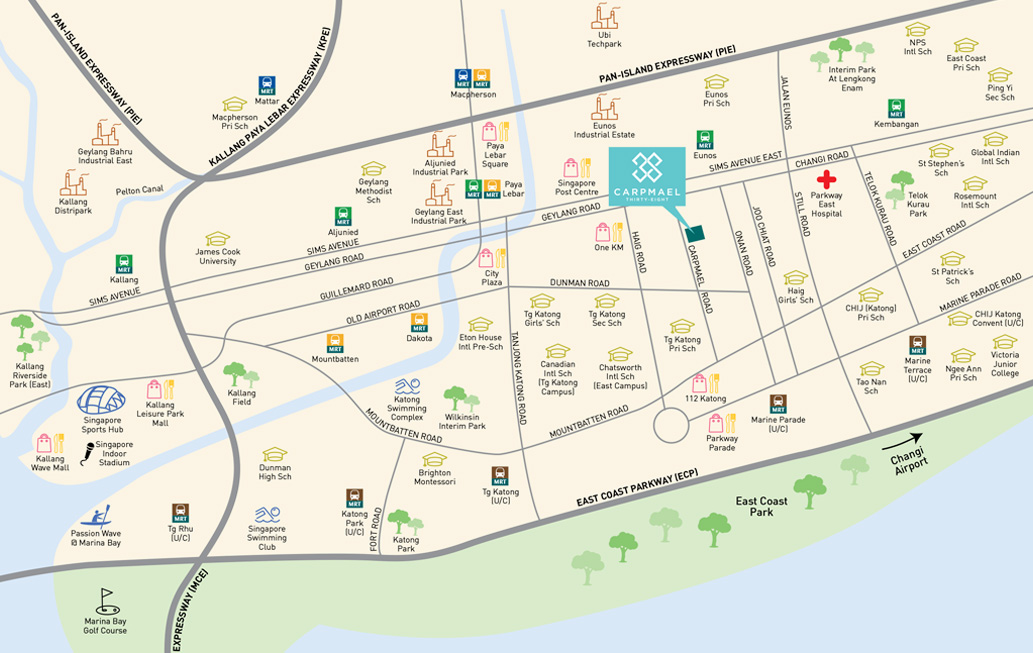 Carpmael Thirty-Eight Location Map - Singapore