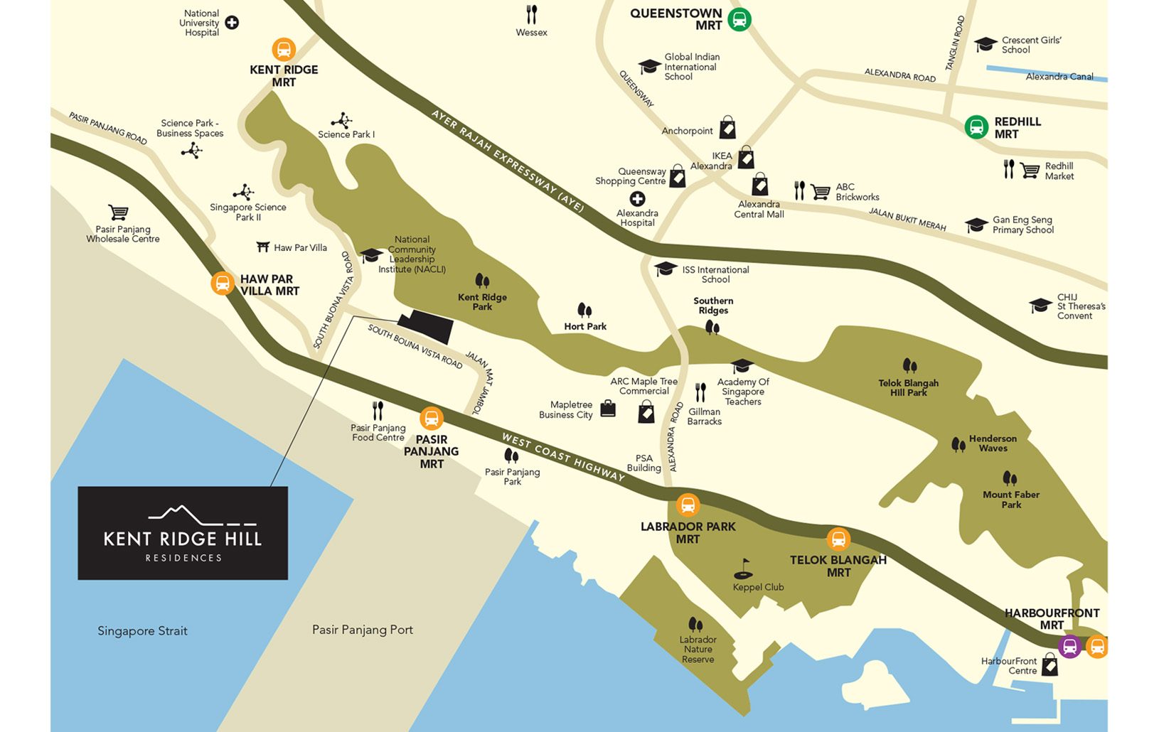 Kent Ridge Hill Residences Location Map - Singapore