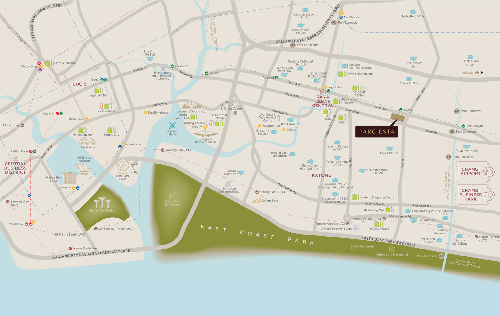 Parc Esta Location Map