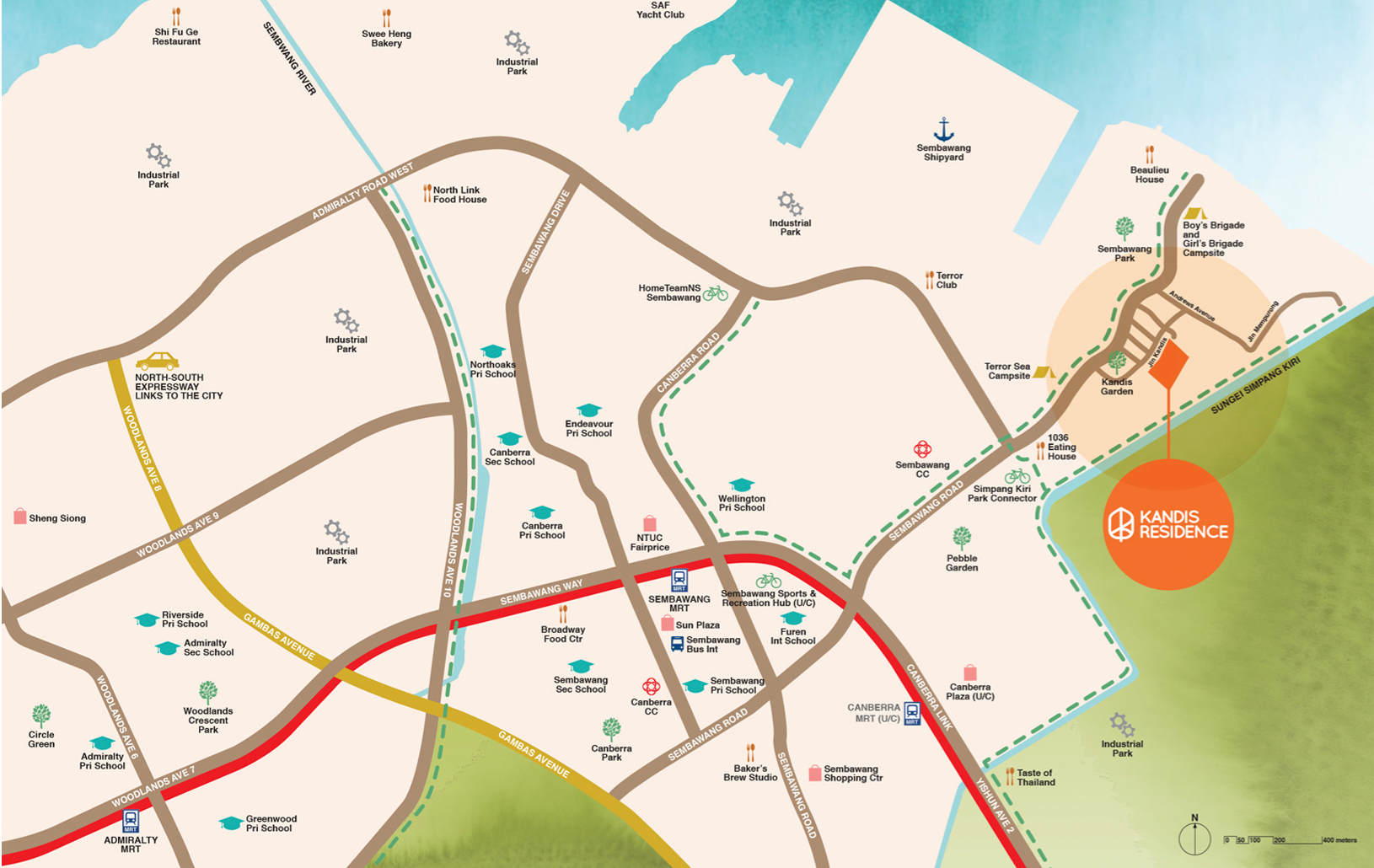 Kandis Residence Location Map - Singapore