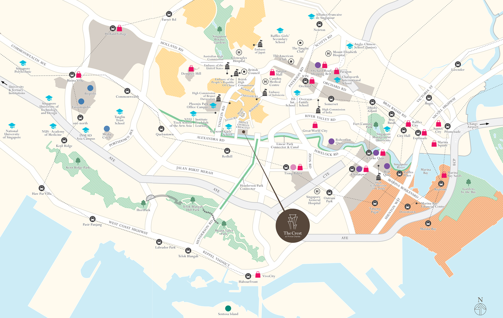 The Crest Location Map - Singapore