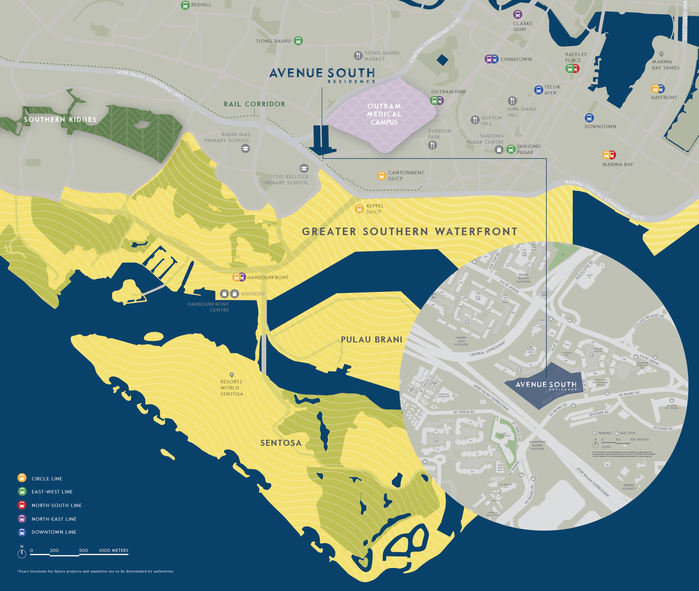 new-condo-singapore-avenue-south-residence-location-map