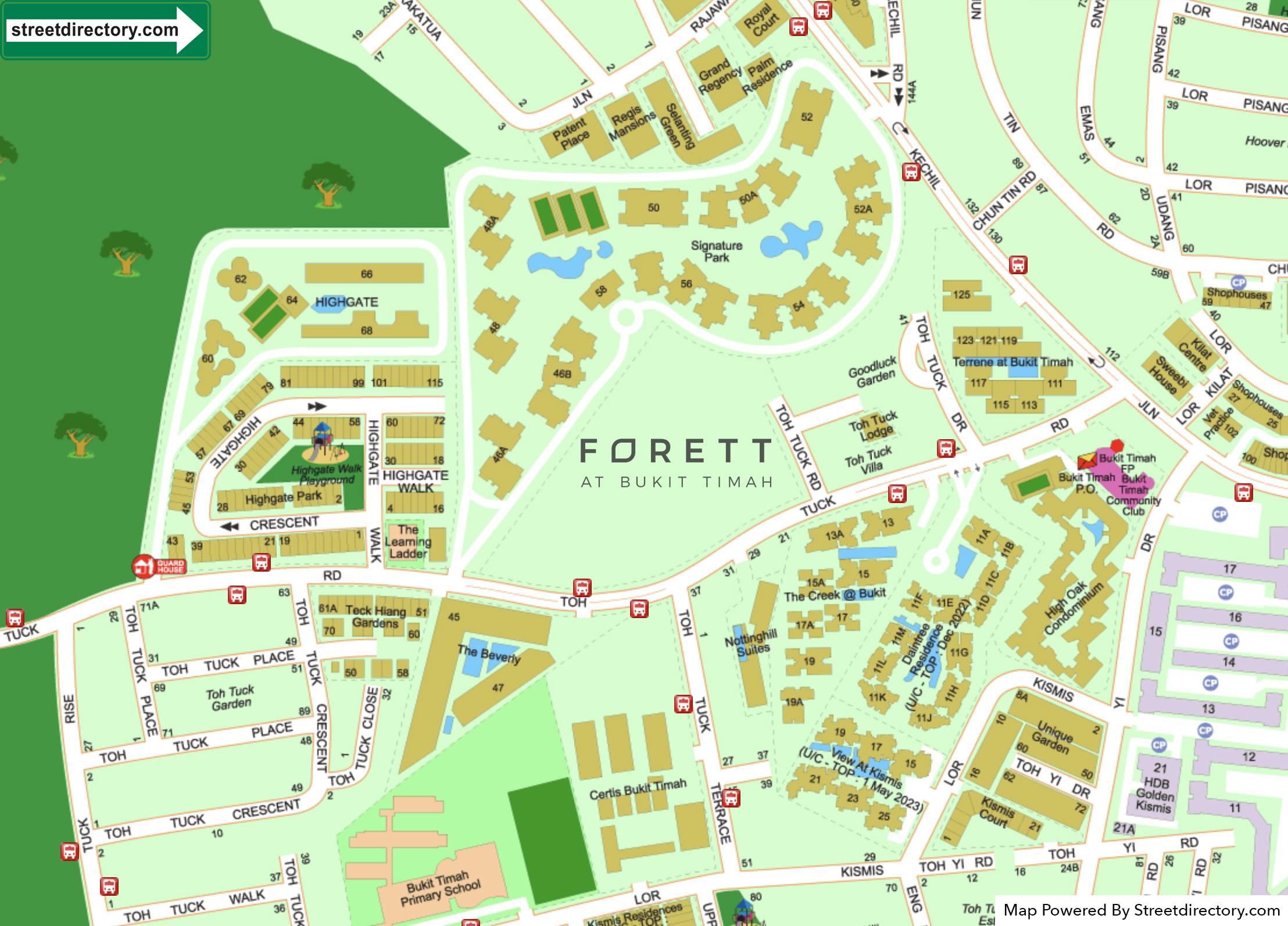 new-condo-singapore-forett-at-bukit-timah-street-directory-map