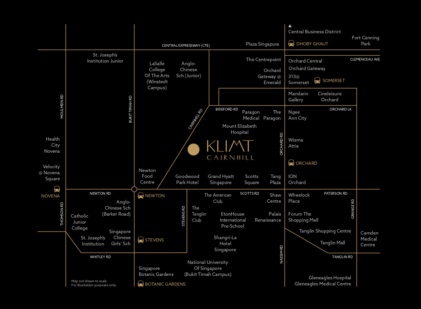 new-condo-singapore-klimt-cairnhill-location-map