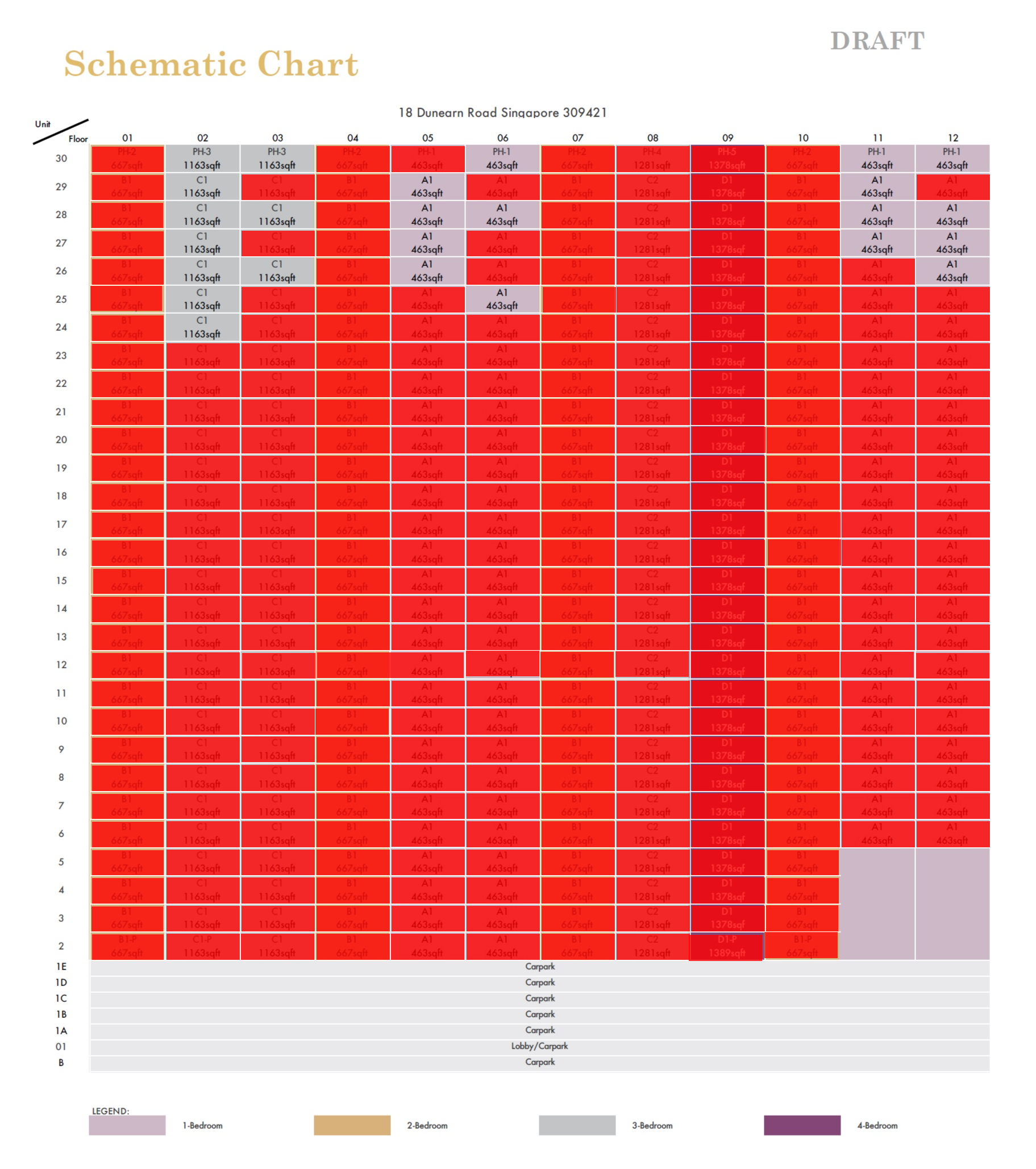 pullman-residences-newton-availability-chart
